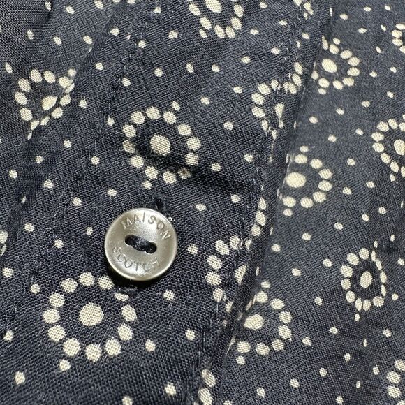 Scotch & Soda Maison Scotch short sleeve blue pockets geometric printed Romper 1 - Picture 5 of 12